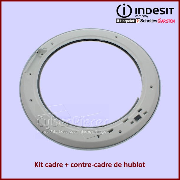 cadre extérieur + intérieur de hublot Indesit C00058449