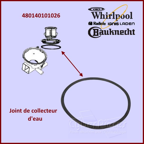 Joint de collecteur d'eau Whirlpool 480140101026