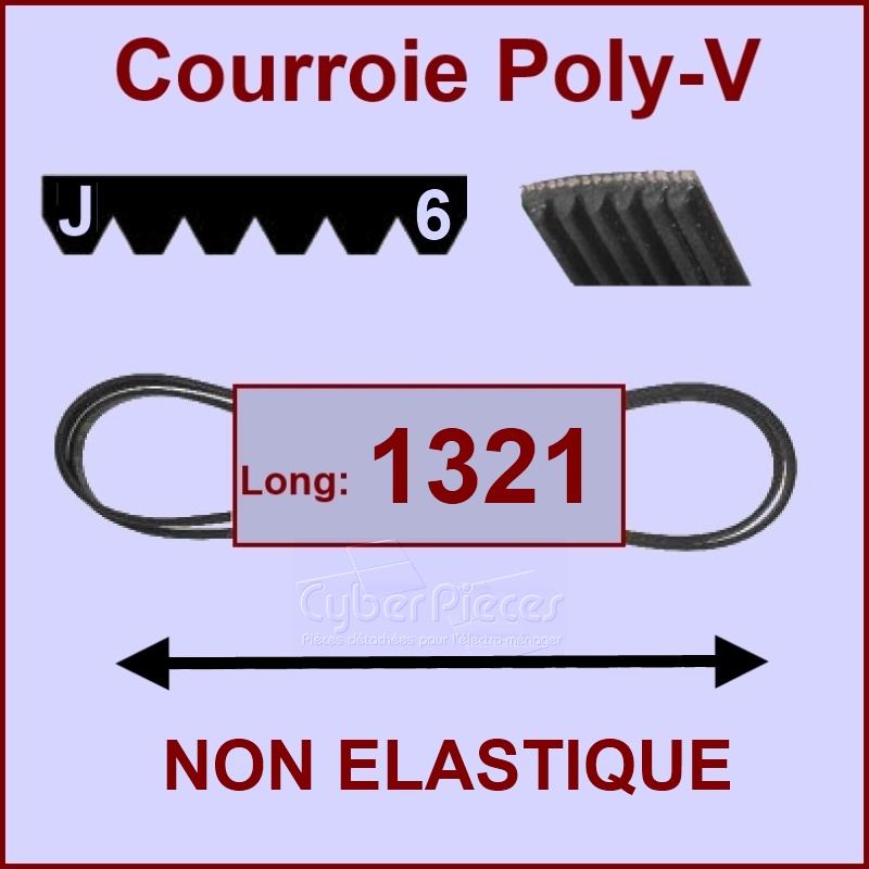 Courroie 1321J6 non élastique 04693121