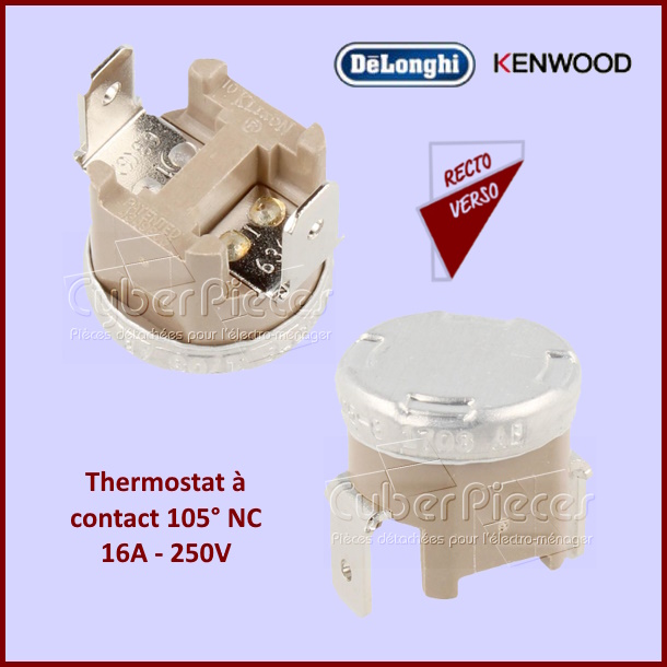 Klixon à contact 105° NC - 16A - 250V