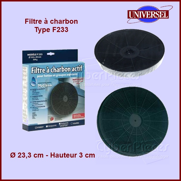Filtre à charbon Type F233