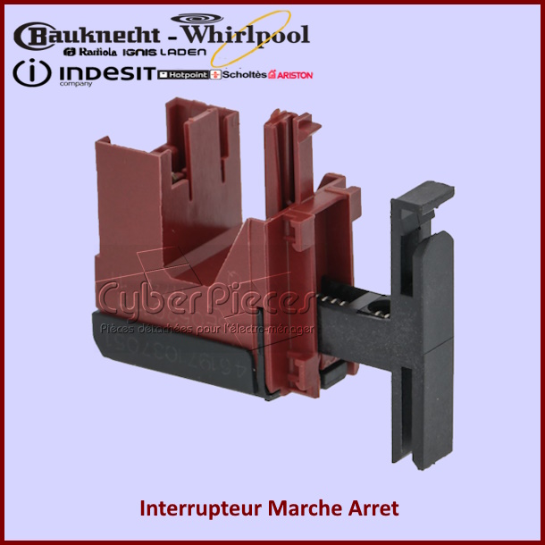 Interrupteur Marche Arrêt Whirlpool 481927618366