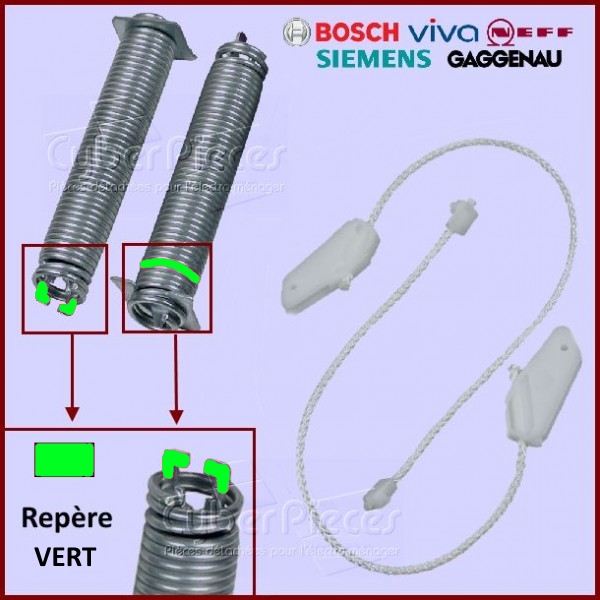 Kit Ressorts vert + câbles de porte 00754870