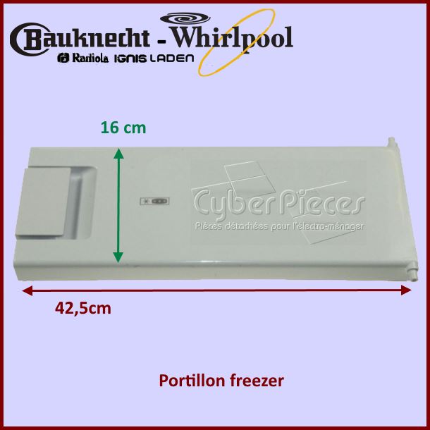 Portillon de freezer complet Whirlpool 481244069331