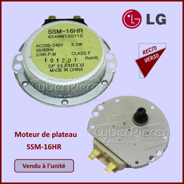 Moteur de plateau SSM-16HR LG 6549W1S011S