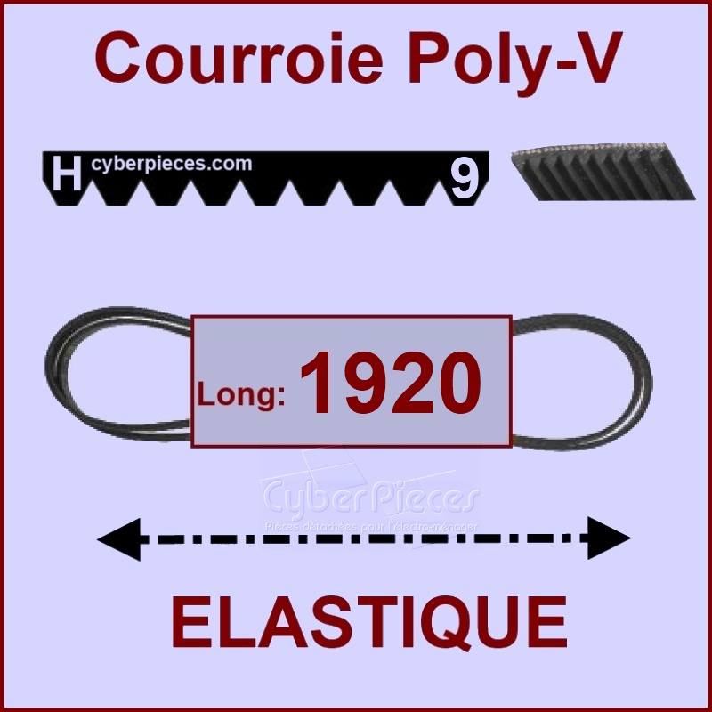Courroie 1920H8-H9 - EL- élastique