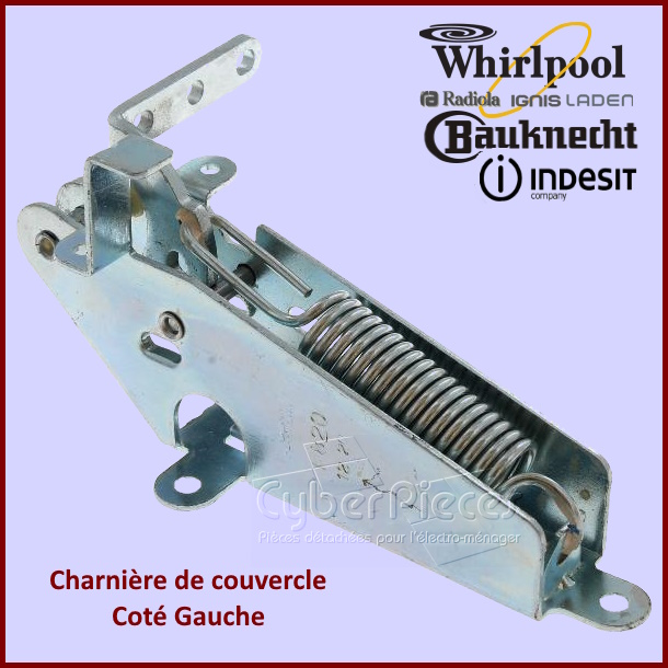 Charnière gauche de couvercle Indesit C00063863