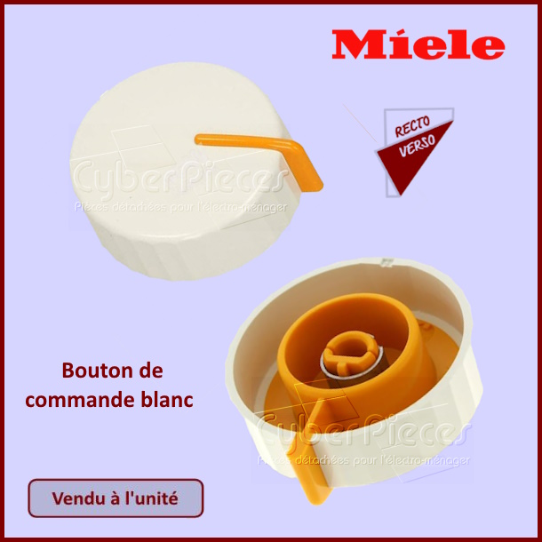 Bouton de commande blanc Miele