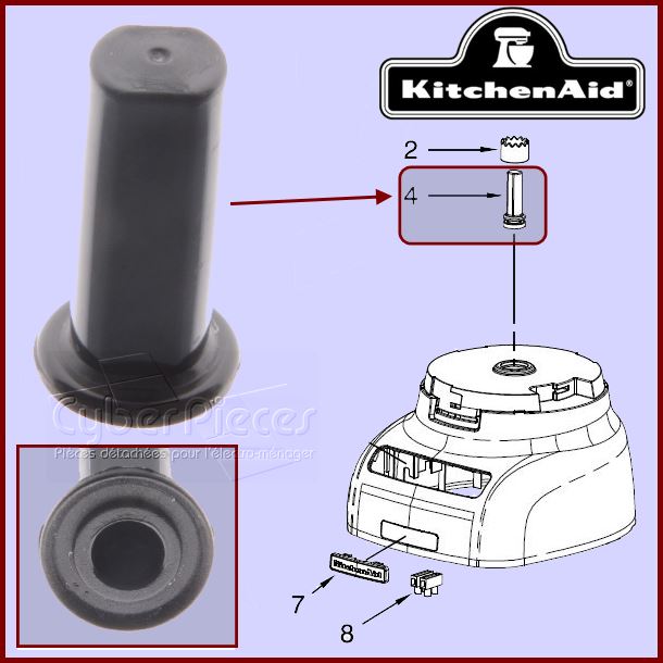Axe central Kitchenaid  W10451326 (noir)