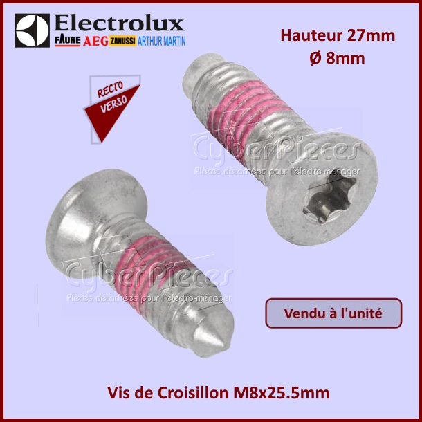 Vis Croisillon M8x25.5mm Electrolux 1240220200