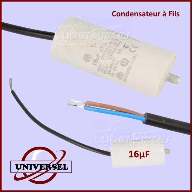 Condensateur 16µF 450V à fils