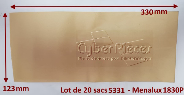 Lot de 10 sacs aspirateur 5331