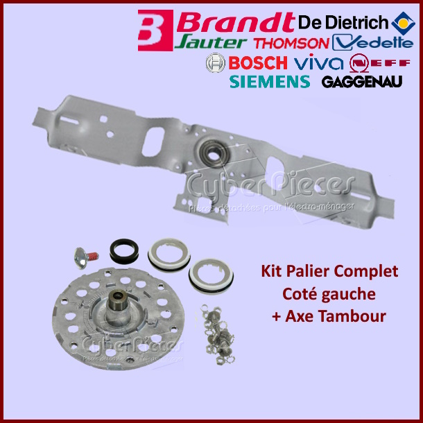 Kit Palier Complet gauche + Axe Tambour