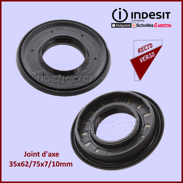 Joint d'axe 35x62/75x7/10mm - Indesit C00082696