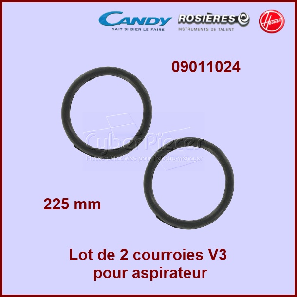 Lot de 2 courroies V3 - HOOVER 09011024
