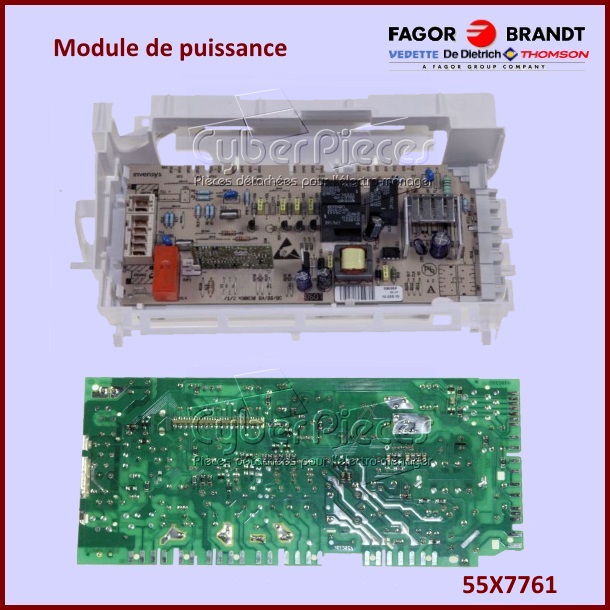 Carte Ã©lectronique de Puissance Brandt 55X7761 -  PiÃ¨ces machine Ã  ...