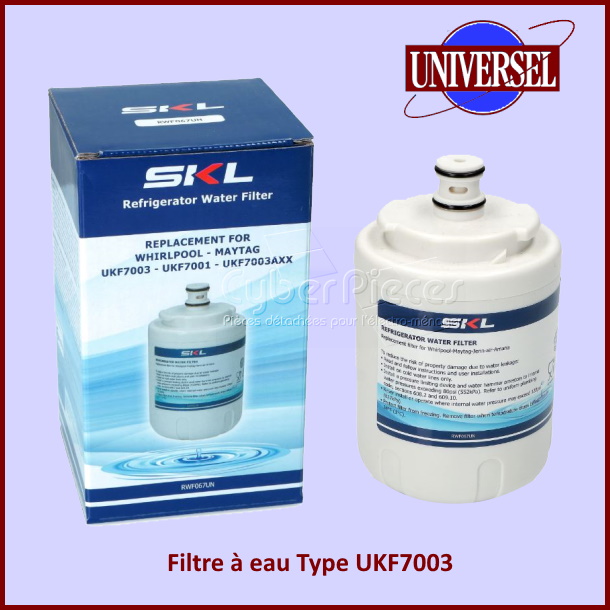 Filtre à eau Type UKF7003 pour réfrigérateur US