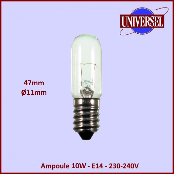 Ampoule 10W-E14 - 230-240V - 47mm - Ø11mm