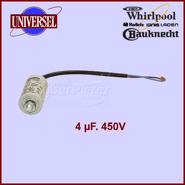 Condensateur 4,0µF (4,0mF) 450V