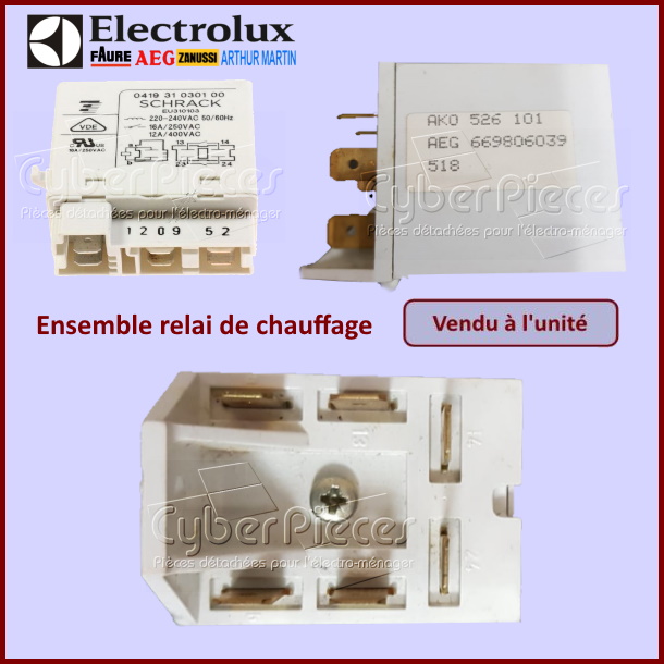 Ensemble relai de chauffage Electrolux 50296242006