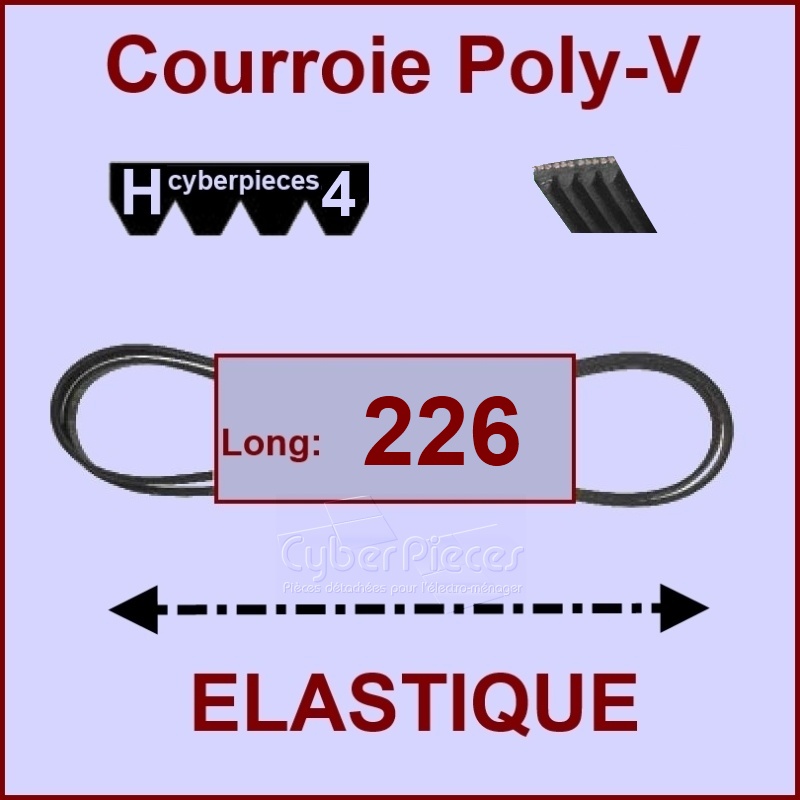 Courroie 226H4 -EL- élastique / 51x9840