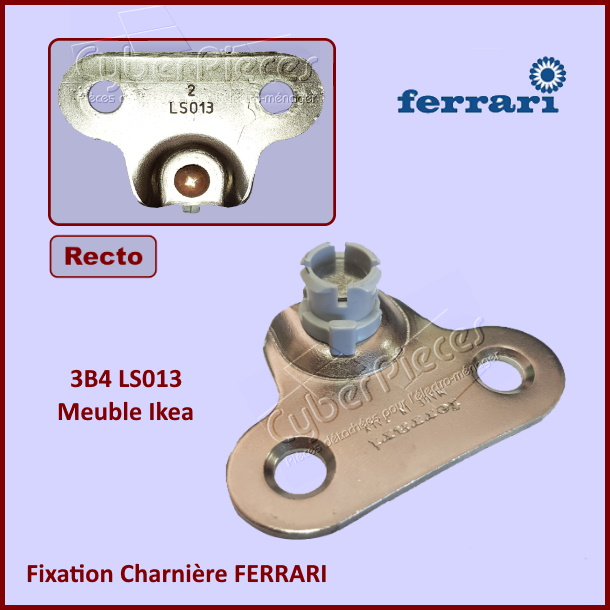 Fixation CharniÃ¨re FERRARI 3B4 LS013 Meuble Ikea 28x32