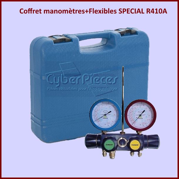 Coffret manomètres+Flexibles SPECIAL R410A